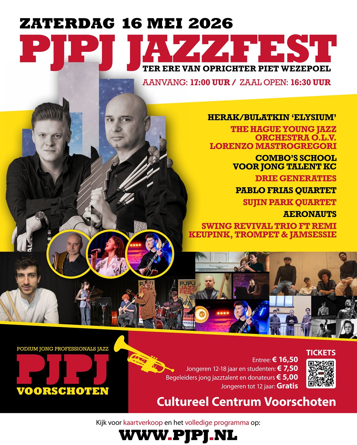 Negende PJPJ JazzFest op 16 mei in Voorschoten met Herak | Bulatkin als hoofdact